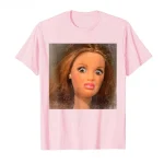 Funny Disgusting Doll Face Meme T-shirt For Women T Shirts Short Sleeve Tops Tee
