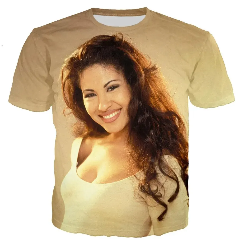 Summer Selena Quintanilla 3D Print T-Shirts Streetwear Men Women Fashion Short Sleeve T Shirt O-Neck Male Tees Tops Clothing - Image 2