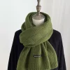 Korean Style Knitted Scarf for Men Women Autumn Winter Solid Color Fashion Simple Literary Thicken Warm Long Neckerchief Bufanda