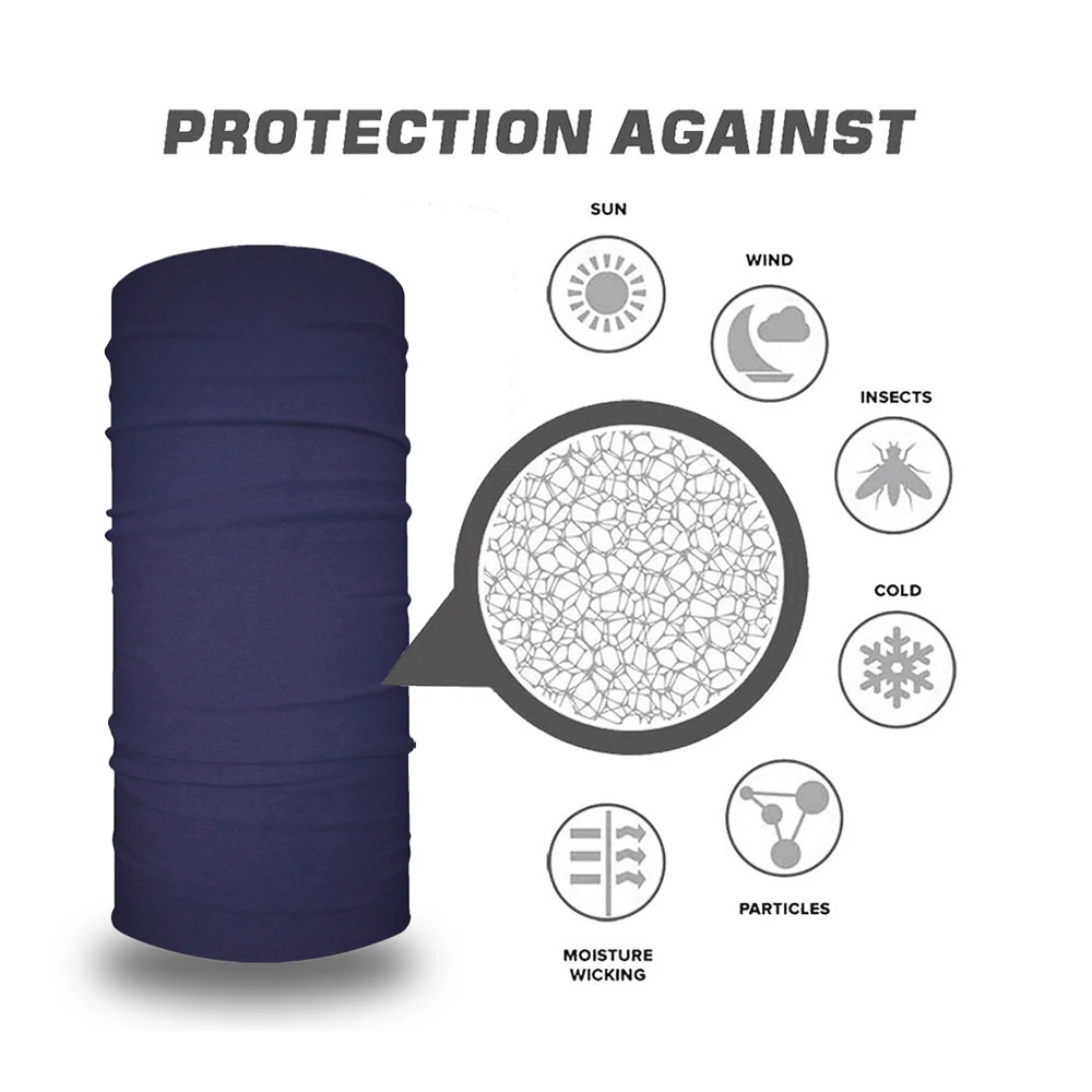 Solid Color Breathable Cycling Face Mask Dustproof Bandana Men Polyester Tube Neck Warmer Gaiter Balaclava Women Scarf Headband - Image 5