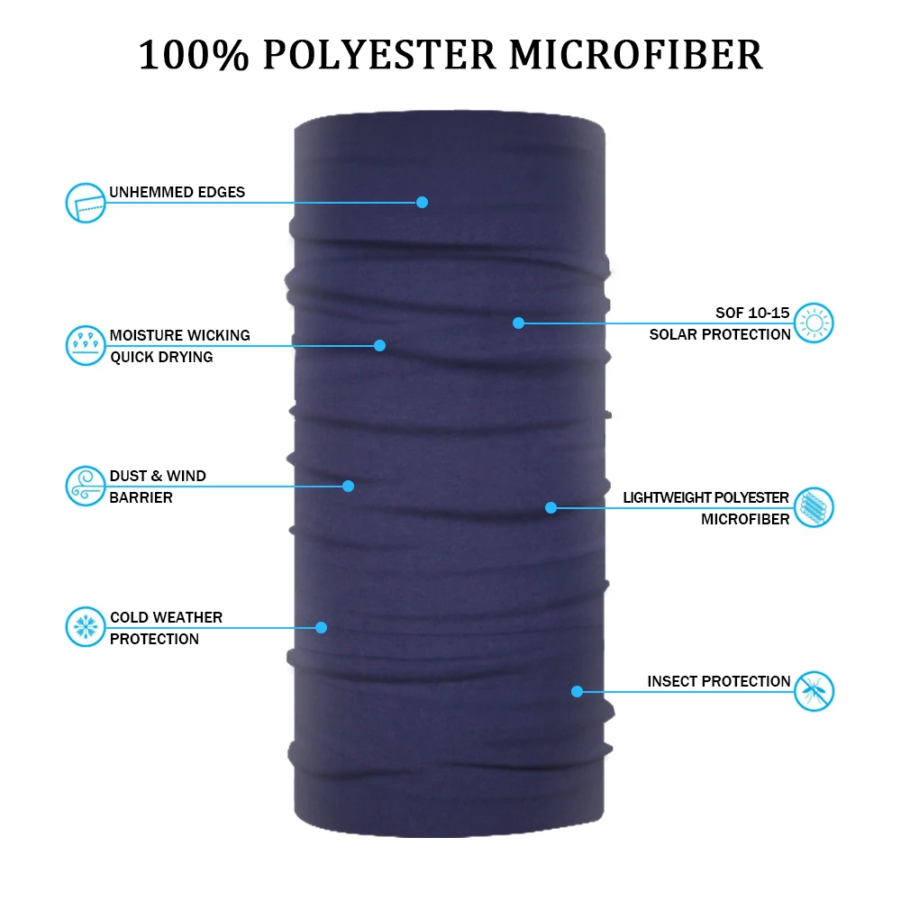 Solid Color Breathable Cycling Face Mask Dustproof Bandana Men Polyester Tube Neck Warmer Gaiter Balaclava Women Scarf Headband - Image 4