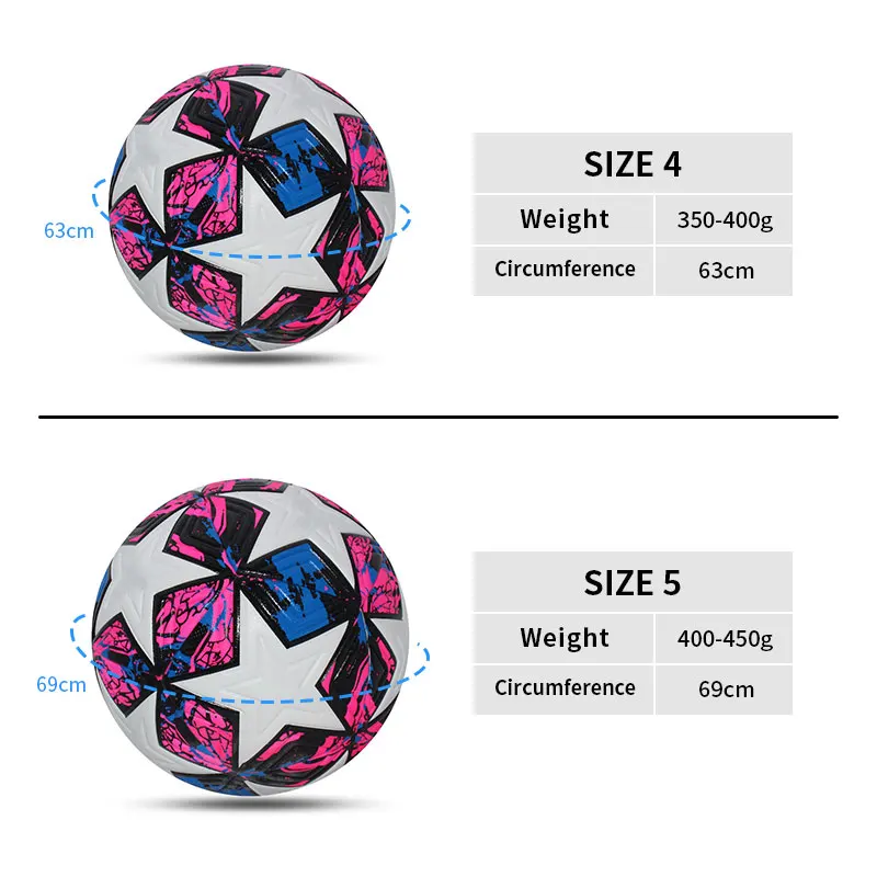 Standard Soccer Ball Professional Outdoors Sports Match Balls Training Seamless Football High Quality PU Material Size 5 Size 4 - Image 2