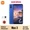 Global firmware Xiaomi Mi Max 3 Smartphone Snapdragon636 Back Fingerprint 6.9 inch 12MP Bluetooth 5.0 Android Smartphone