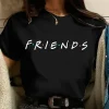 Friends Tv Show Funny T Shirt Women Cartoon cotton Best Friends Harajuku T-shirt men Korean Style Tshirt Vintage summer Top tee