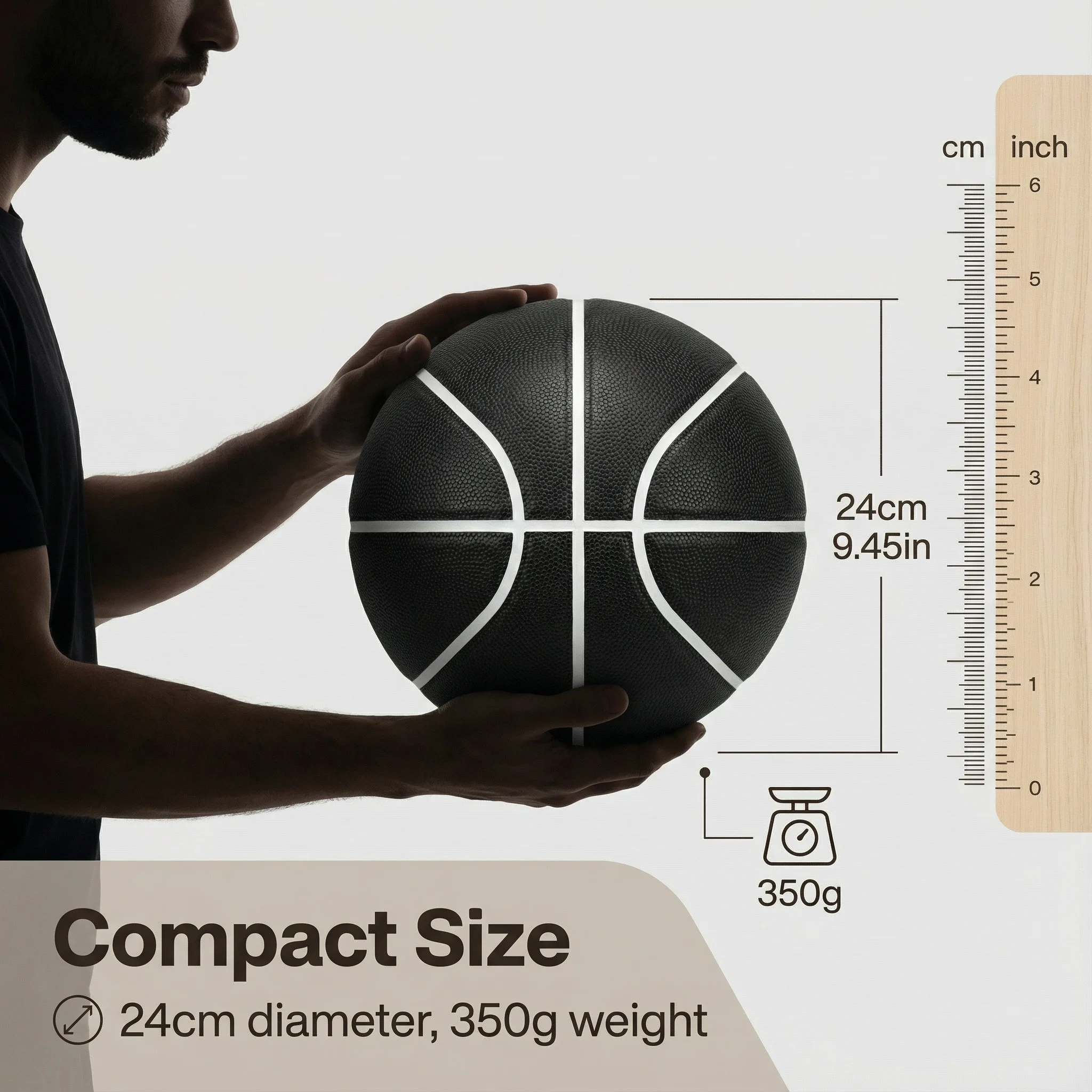 Upgrade Silent Basketball New Black Size 7 Ball Noise-Free Indoor Bounce Mute Training Basketball for Kid Playing at Home Birthd - Image 5