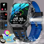 2026 New Outdoor Military Men's Smartwatch Is Equipped With GPS LED Lighting, A Compass, Wireless Communication, IP68 Waterproof
