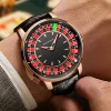 PINDU Players Gambling Series Men's Mechanical Watch European Roulette Poker Game Dial Automatic Movement Design Party Watch