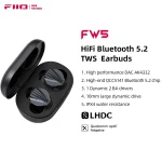 FiiO FW5 TWSWireless Bluetooth LHDC/aptX adaptive Earphones Sport Stereo HiFi Music Earbuds 10mm Dynamic Driver Earphone