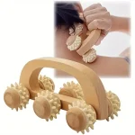 1 Pcs Wooden Massage Roller Tool, Manual Wooden Massager, Wood Back Massage Roller for Neck Leg Back Deep Tissue Muscle Massager
