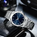 Fashion Business Men Watch Top Brand Luxury Steel Belt Black Simple Arabic Digital Dial Quartz Wristwatches Relogios Masculino