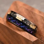 Black 8MM Galaxy tungsten carbide rings for man fashion jewelry Men's wedding bands engagement Promise rings gifts Comfort Fit