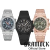 Gramock VK63 Fashionable Men's Quartz Chronograph Luxury Sapphire Stainless Steel Rose Gold Index Dial Waterproof 5ATM Luminous