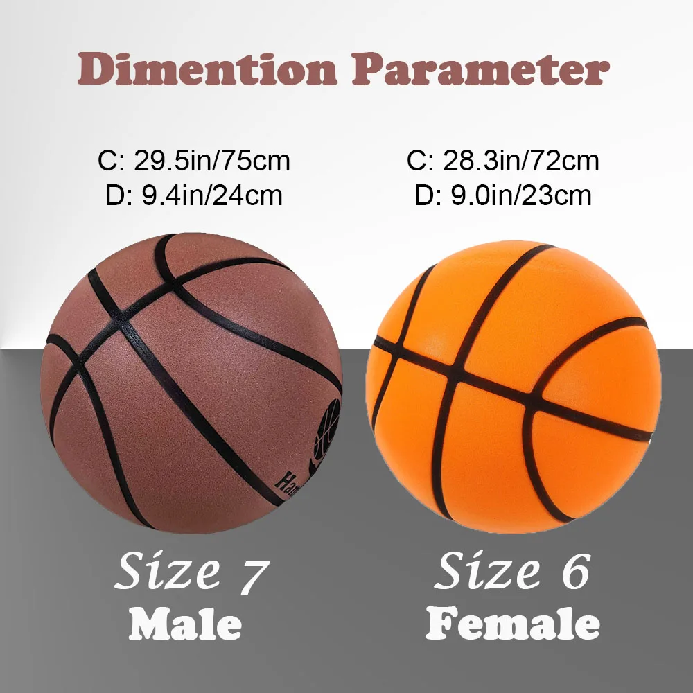 Grooved Silent Basketball Size 7# 6# Men & Women Player Indoor Dribble Practice Bounce Quietly Soft Foam Ball No Noises at Home - Image 6