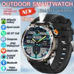 2025 New Fashion Luxury 5ATM Watch HT30 GPS Compass Smart Watch Outdoor Sport Man AMOLED 366*366 NFC Heart Rate IP68 Smartwatch