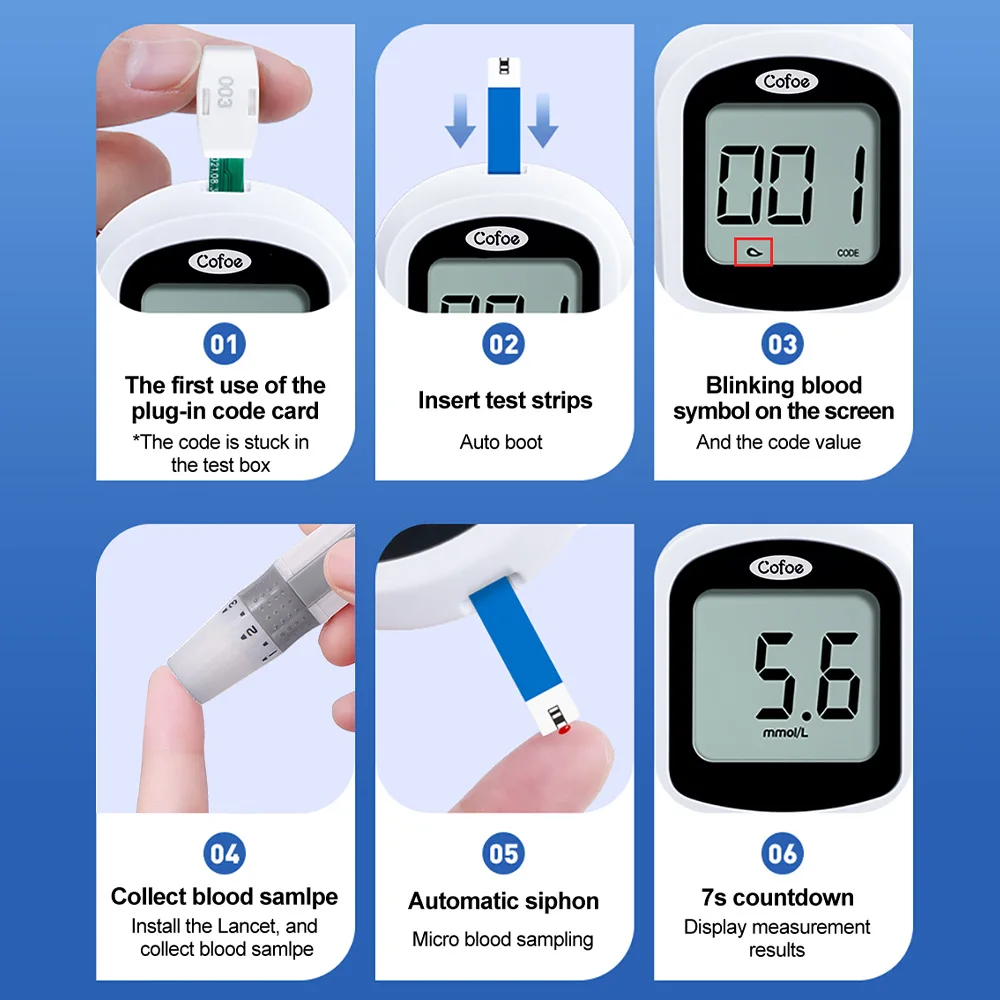 Cofoe Yice Blood Glucose Meter with Test Strips Diabetes Glucometer kit Blood Sugar Monitor for Diabetic Medical DiabetesTester - Image 5